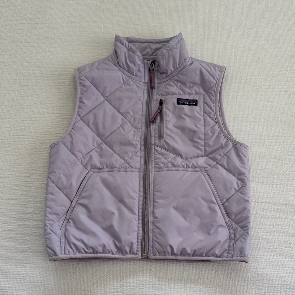 Patagonia Kids Quilted Vest in Lavender